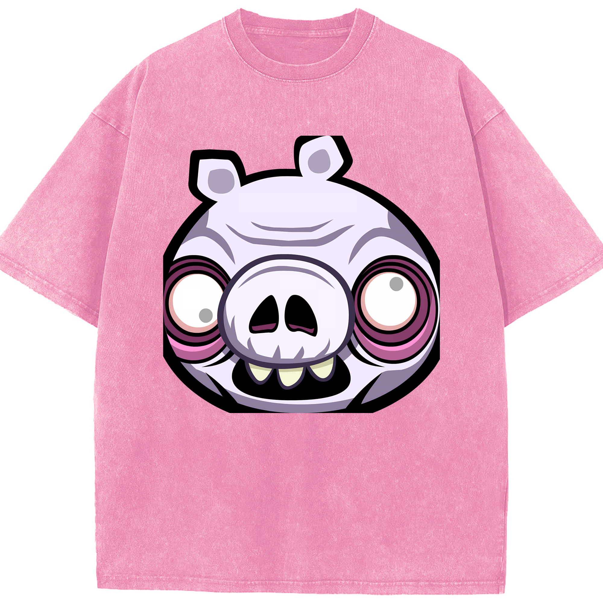 （画像用） Angry Birds アングリーバード 綿100% ヴィンテージ風 半袖Tシャツ（フロントプリント）